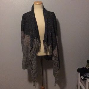 Multicolored cardigan with tassels size XXL